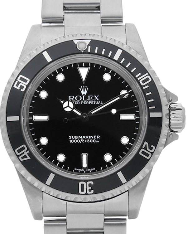 2000 Rolex Submariner No-Date 40MM Black Dial Steel Oyster Bracelet (14060)