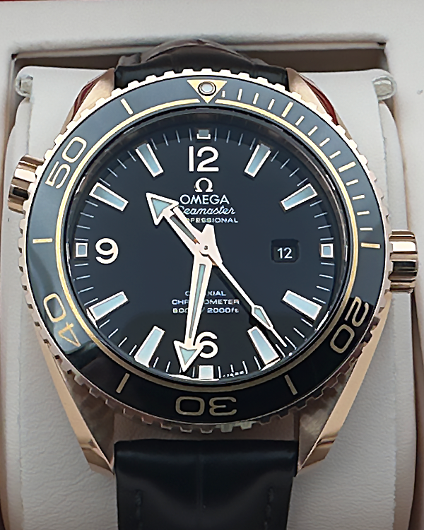 2021 Omega Seamaster Planet Ocean 37.5MM Black Dial Leather Strap (232.63.38.20.01.001)