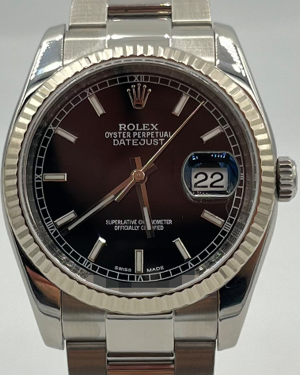 Rolex Datejust 36MM Black Dial Steel Bracelet (116234)