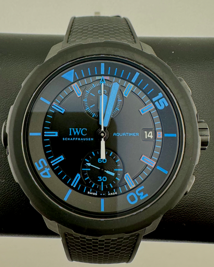 No Reserve - 2014 IWC Schaffhausen Aquatimer Chronograph "50 Years Science For Galapagos" L.E. 45MM Black Dial Rubber Strap (IW379504)