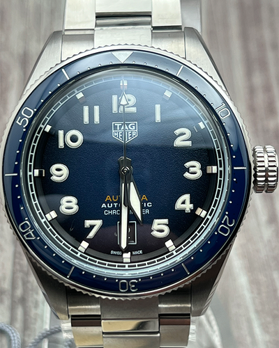 2022 TAG Heuer Autavia 42MM Blue Dial Steel Bracelet (WBE5116.EB0173)