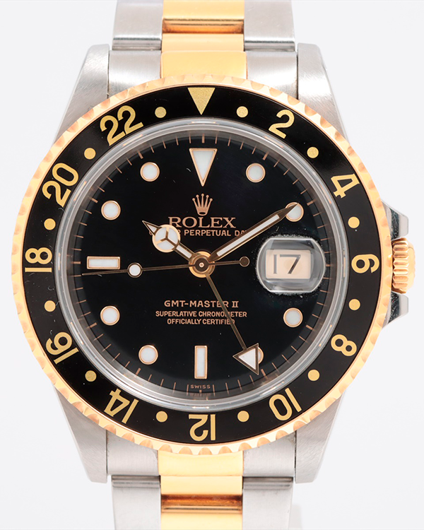 1993 (S Serial) Rolex GMT-Master ll 40MM Black Dial Two-Tone Oyster Bracelet (16713)