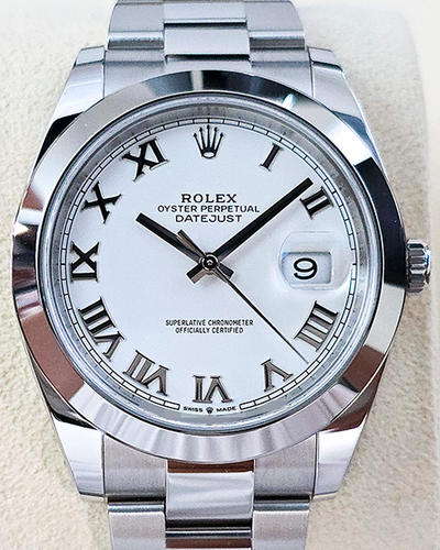 2024 Rolex Datejust 41MM White Dial Oyster Bracelet (126300)