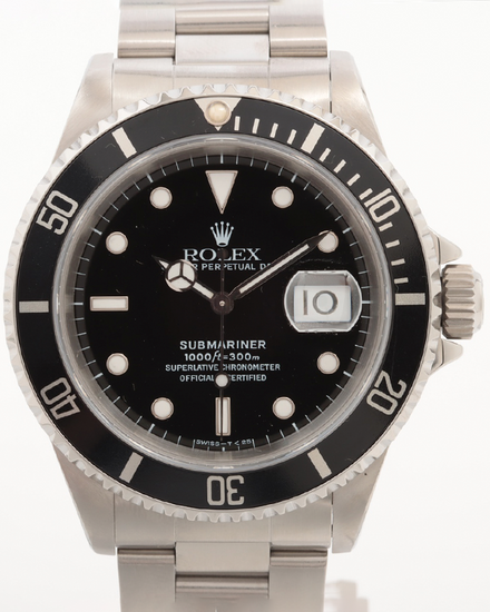1998 Rolex Submariner Date 40MM Black Dial Oyster Bracelet (16610)