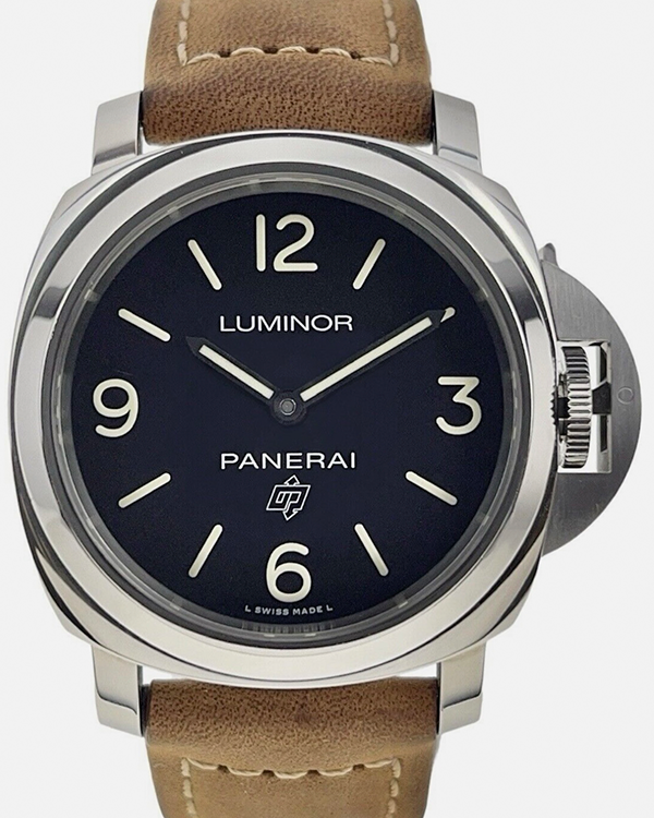 Panerai Luminor Base Logo 44MM Black Dial Leather Strap (PAM00773)