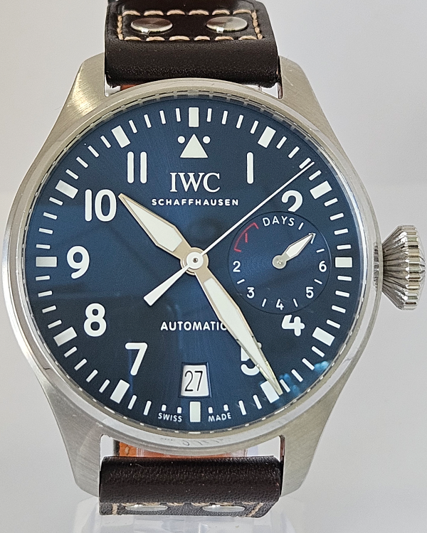 2021 IWC Schaffhausen Big Pilot "Le Petit Prince" 46.2MM Blue Dial Leather Strap (IW501002)