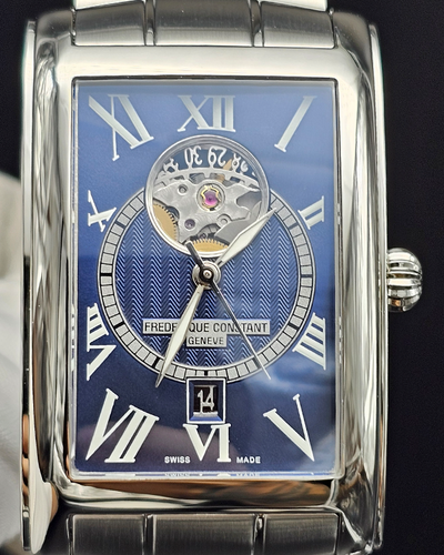 No Reserve - Frederique Constant Classics Carree 47MM Blue Dial Steel Bracelet (FC-315DNS4C26B)