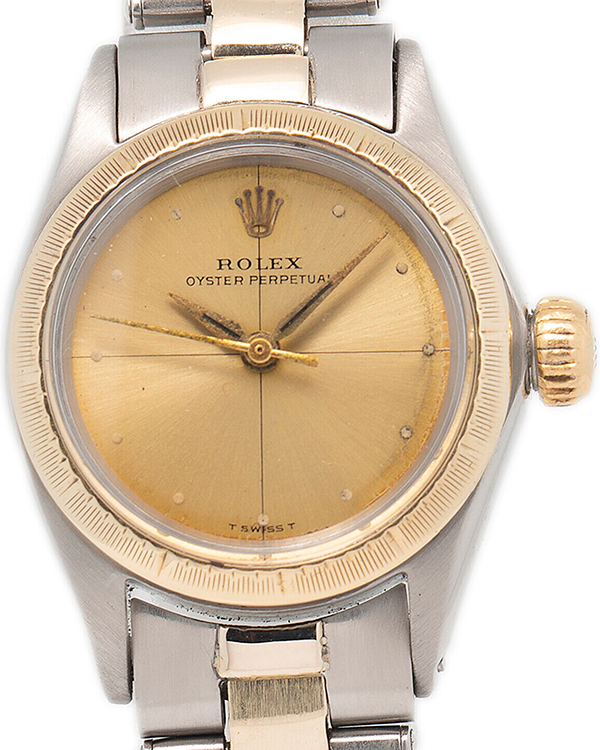 Rolex Oyster Perpetual Vintage 25MM Zephyr Champagne Dial Two-Tone Bracelet (6621)