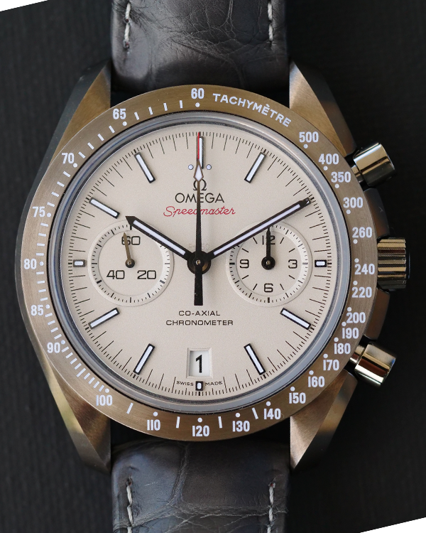 2021 Omega Speedmaster "Grey Side of The Moon" 44.25MM Ceramic Grey Dial Leather Strap (311.93.44.51.99.001)