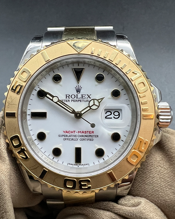 2014 Rolex Yacht-Master 40mm Two-Tone White Dial Oyster Bracelet (16623)