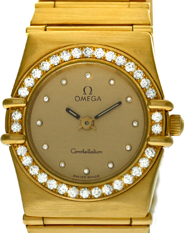 Omega Constellation 22MM Quartz Champagne Dial Gold Bracelet (895.1080)