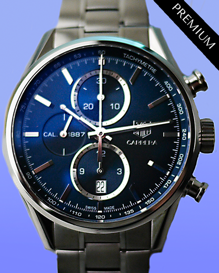 TAG Heuer Carrera Calibre 1887 41MM Blue Dial Steel Bracelet (CAR2115)