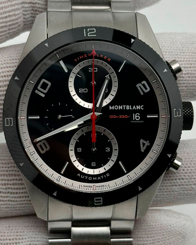 Montblanc TimeWalker 43MM Black Dial Steel Bracelet (MB116097)