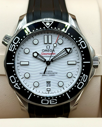 2023 Omega Seamaster Diver 300M 42MM White Dial Rubber Strap (210.32.42.20.04.001)