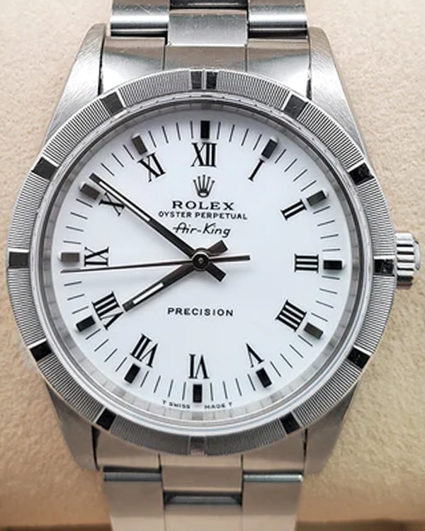 Rolex Air-King 34MM White Dial Steel Oyster Bracelet (14010)