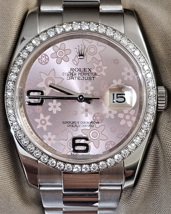 2013 Rolex Datejust 36MM Pink Dial Oyster Bracelet (116244)