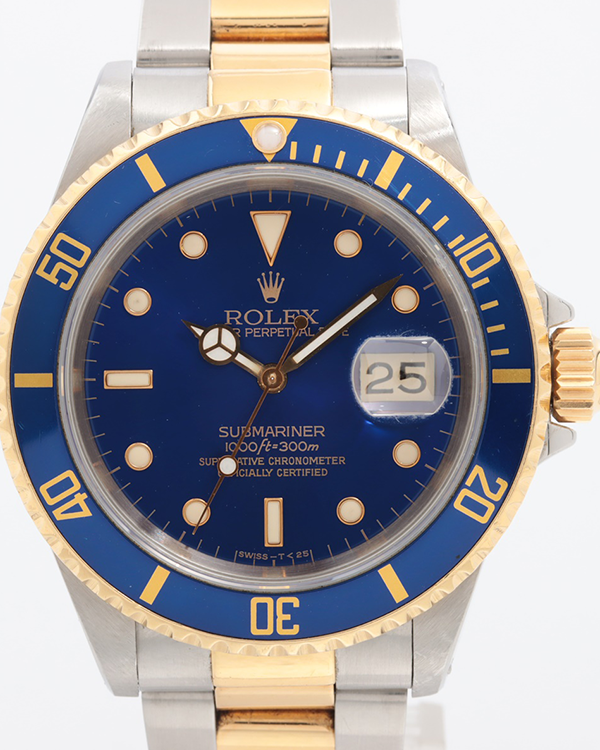 1991 Rolex Submariner Date 40MM Steel and Yellow Gold Blue Dial (16613)