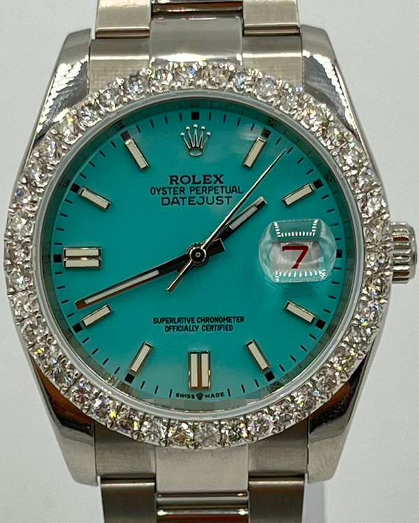 Rolex Datejust 36MM Tiffany Blue Dial Steel Bracelet (116234)