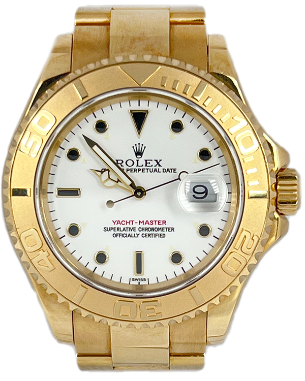 Rolex Yacht-Master 40MM White Dial Yellow Gold Bracelet (16628)