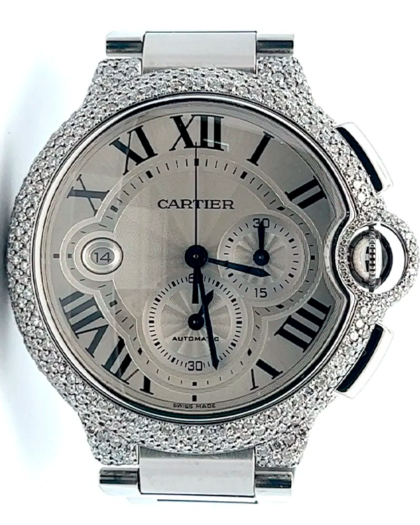 Cartier Ballon Bleu de Cartier 44MM Silver Dial Steel Bracelet (W6920076)