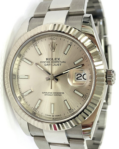 2021 Rolex Datejust 41MM Silver Dial Oystersteel Oyster Bracelet  (126334)