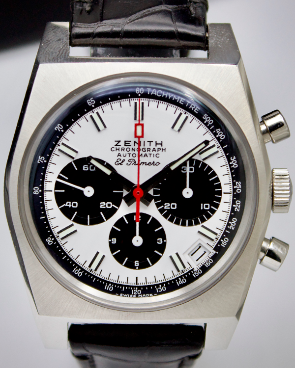 Zenith El Primero Revival A384 37MM White Dial Leather Strap (03.A384 ...