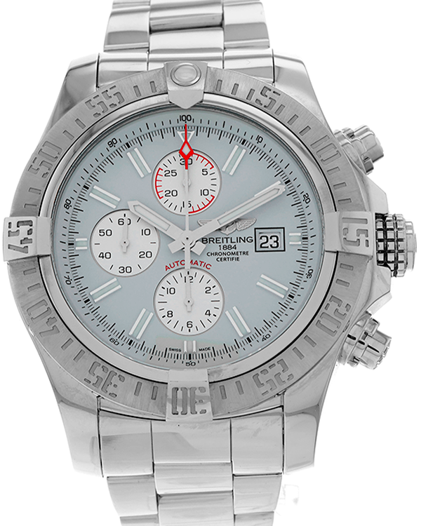 2019 Breitling Super Avenger II 48MM Silver Dial Steel Bracelet (A13371)