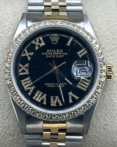 Rolex Datejust 36MM Aftermarket Black Dial Two-Tone Jubilee Bracelet (1601)