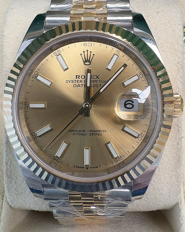 2023 Rolex Datejust 41MM Champagne Dial Two-Tone Jubilee Bracelet (126333)