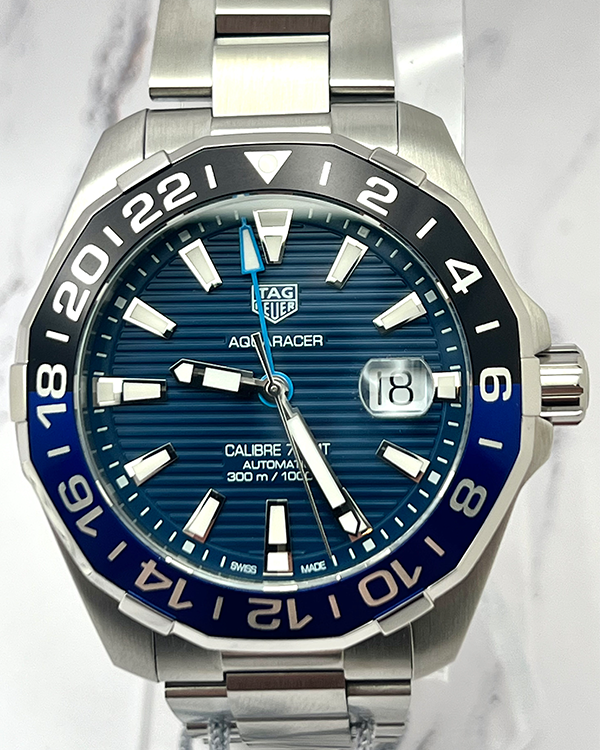 No Reserve -  2021 TAG Heuer Aquaracer 300M 43MM Steel Blue Dial (WAY201T.BA0927)