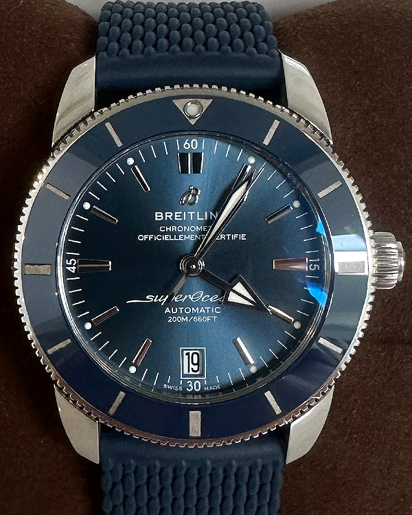 Breitling Superocean Heritage II 42MM Blue Dial Rubber Strap (AB2010161C1S1)