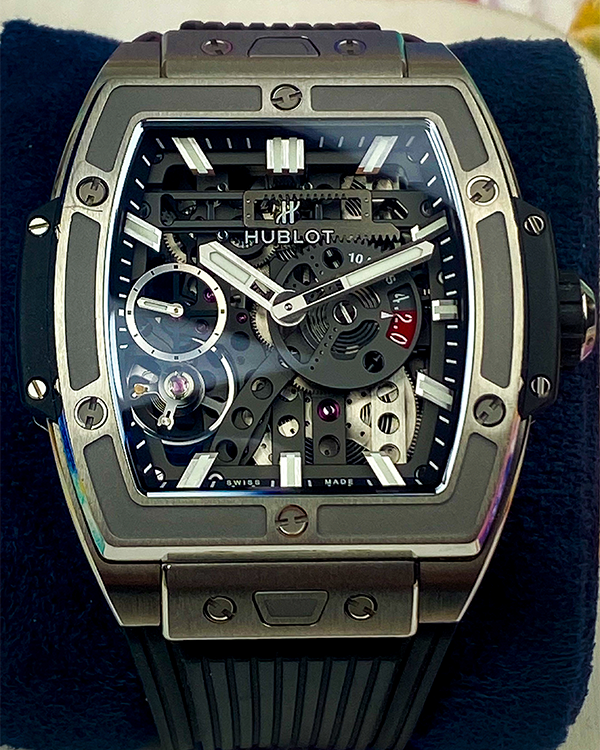 Hublot Spirit Of Big Bang Meca-10 45MM Skeleton Dial Rubber Strap (614.NX.1170.RX)