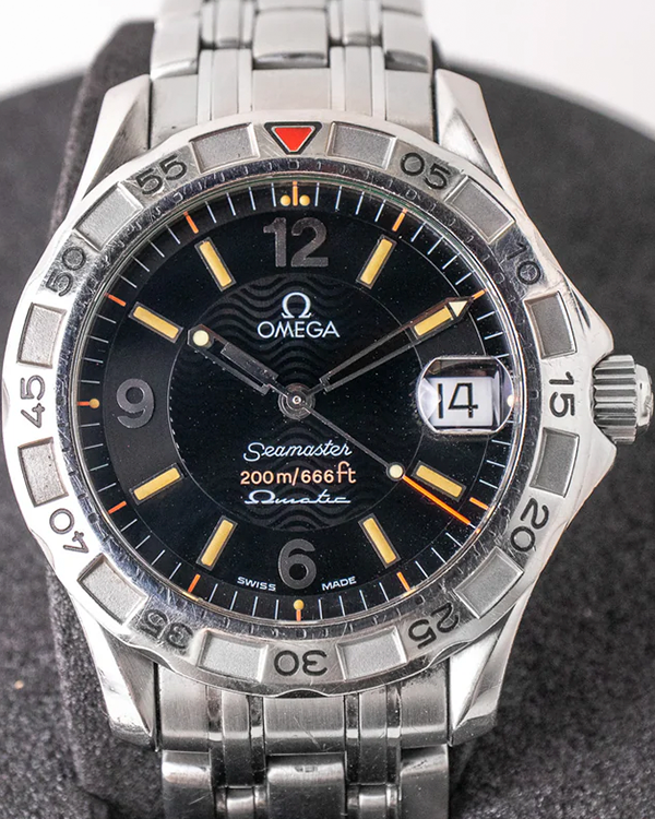 1998 Omega Seamaster 200M L.E 36MM Quartz Black Dial Steel Bracelet (2516.50)