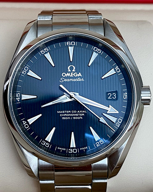 No Reserve - 2016 Omega Seamaster Aqua Terra 41.5MM Blue Dial Steel Bracelet (231.10.42.21.03.003)