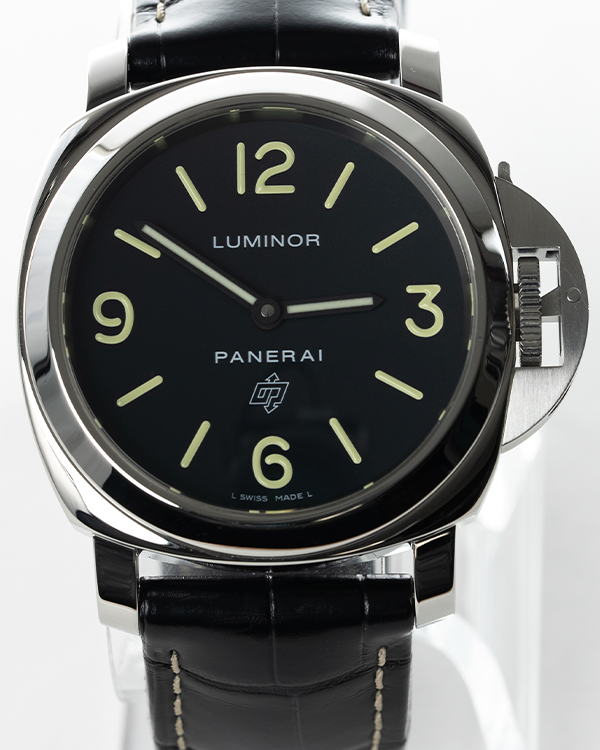 2018 Panerai Luminor Base Logo 44MM Black Dial Leather Strap (PAM01000)