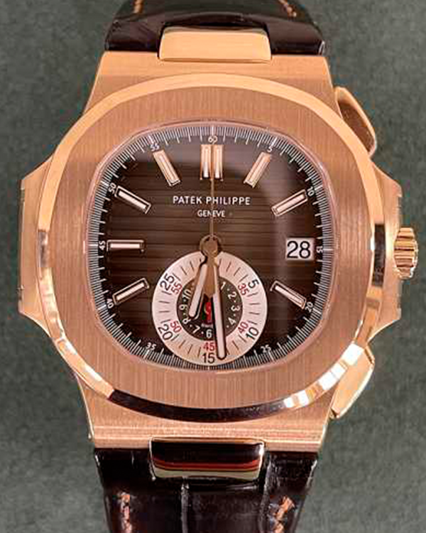 2019 Patek Philippe Nautilus 40.5MM Rose Gold Black Brown Dial (5980R-001)