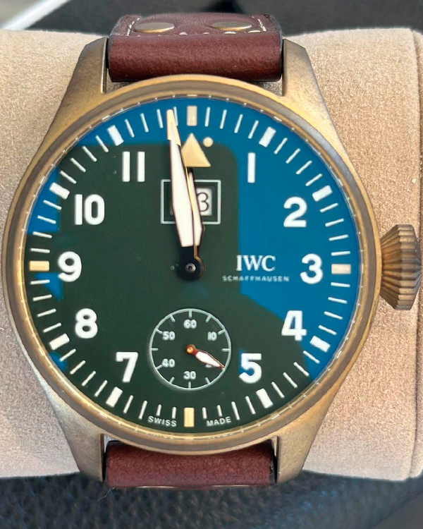 2023 IWC Big Pilot Big Date Spitfire 46.2MM Green Dial Leather Strap (IW510506)