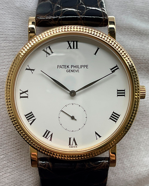 Patek Philippe Calatrava 33MM White Dial Leather Strap (3919J)