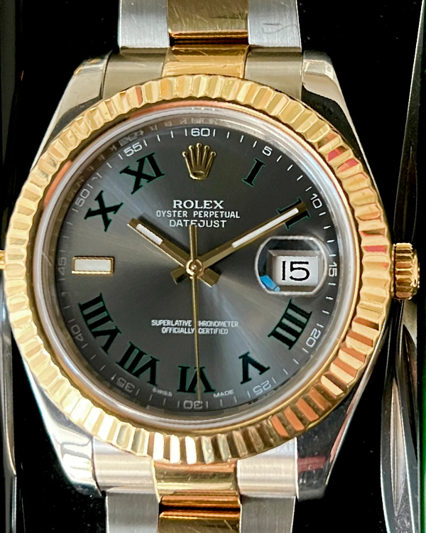 2012 Rolex Datejust II "Wimbledon" 41MM Two-Tone Gold Grey Dial (116333)