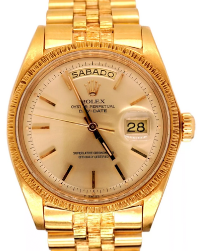 Rolex Day-Date 36MM Champagne Dial Yellow Gold Jubilee Bracelet (1807)