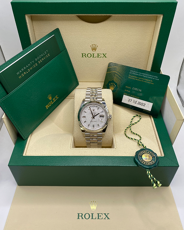 2022 Rolex Day-Date 40MM Meteorite Dial President Bracelet (228236 