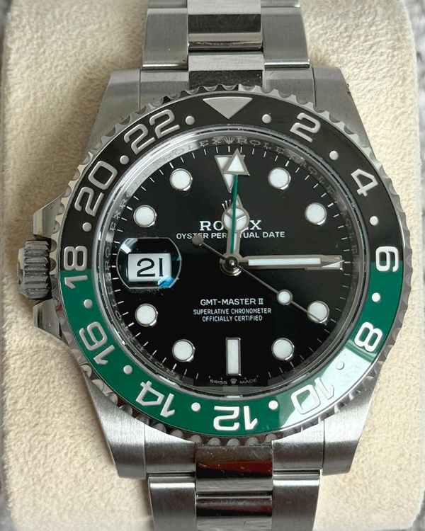 2023 Rolex GMT-Master II "Sprite" 40MM Black Dial Oyster Bracelet (126720VTNR)