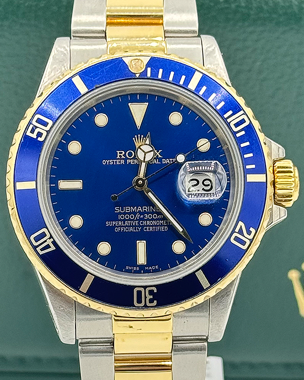 Rolex Submariner Date 40MM Blue Dial Two-Tone Oyster Bracelet (16800)