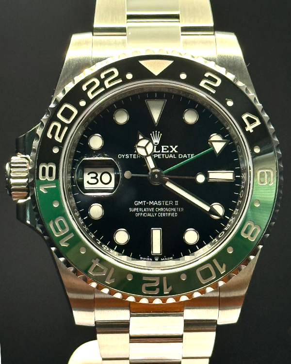 2024 Rolex GMT-Master II "Sprite" 40MM Black Dial Oyster Bracelet (126720VTNR)