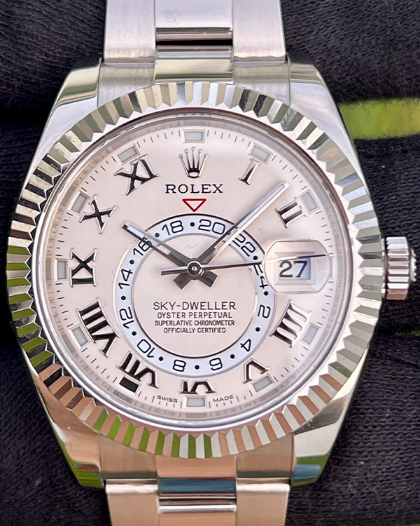 2019 Rolex Sky-Dweller 42MM Ivory Dial White Gold Bracelet (326939)