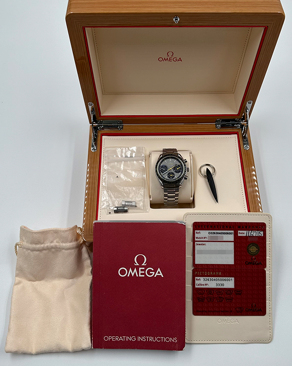 2015 Omega Speedmaster Racing 40MM Grey Dial Steel Bracelet 