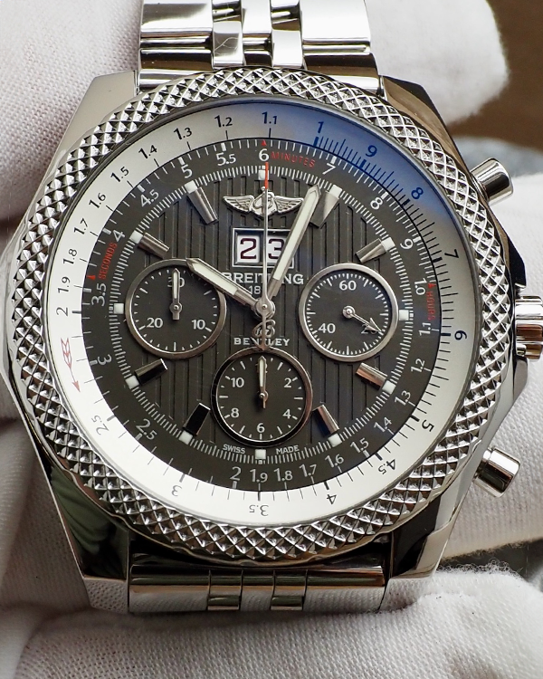 Breitling Bentley 6.75 49MM Grey Dial Steel Bracelet (A44364)