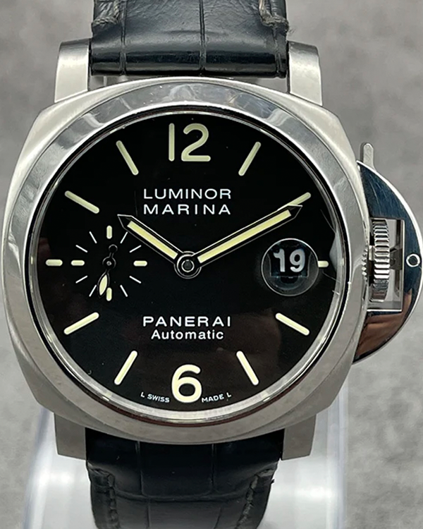 No Reserve - 2011 Panerai Luminor Marina 40MM Black Dial Rubber Strap (PAM00048)