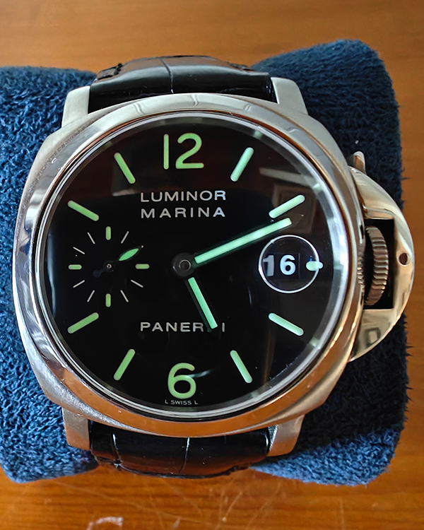 Panerai Luminor Marina 40MM Black Dial Leather Strap (PAM00048)