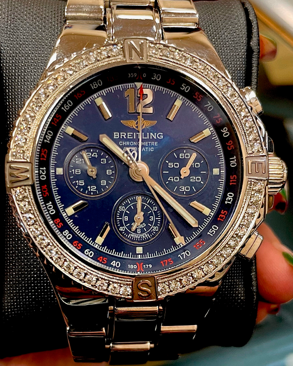 No Reserve - Breitling Hercules 45MM Blue Dial Steel Bracelet (A39362)